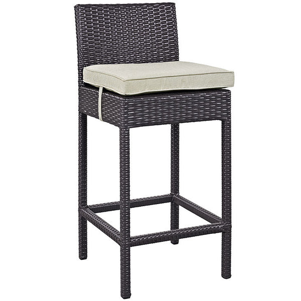 Convene 4 Piece Outdoor Patio Pub Set in Espresso Beige