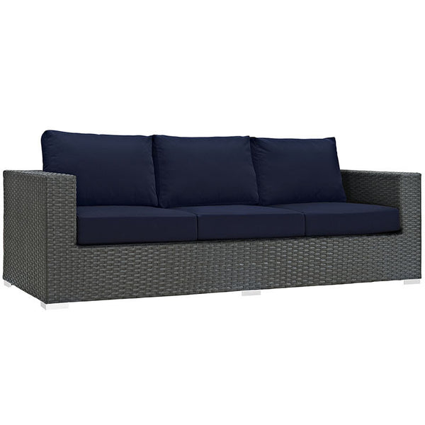 SOJOURN OUTDOOR PATIO SOFA IN SUNBRELLA® CANVAS NAVY