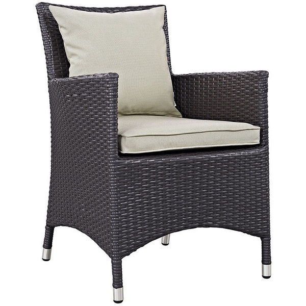 CONVENE DINING OUTDOOR PATIO ARMCHAIR IN ESPRESSO BEIGE