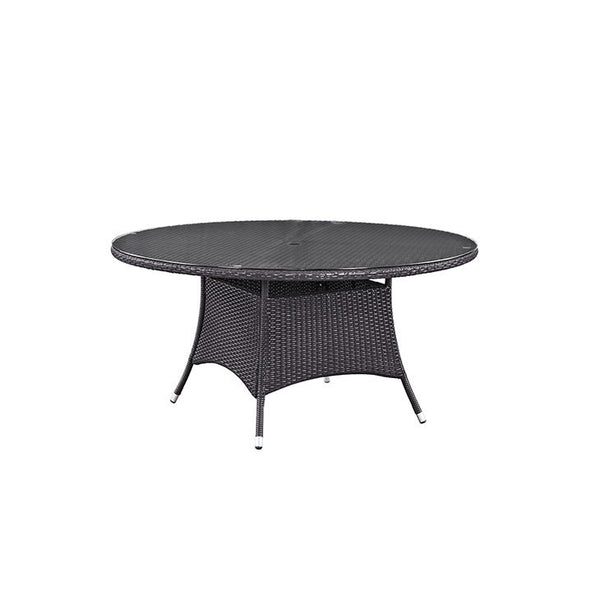 Convene 59" Round Outdoor Patio Dining Table in Espresso