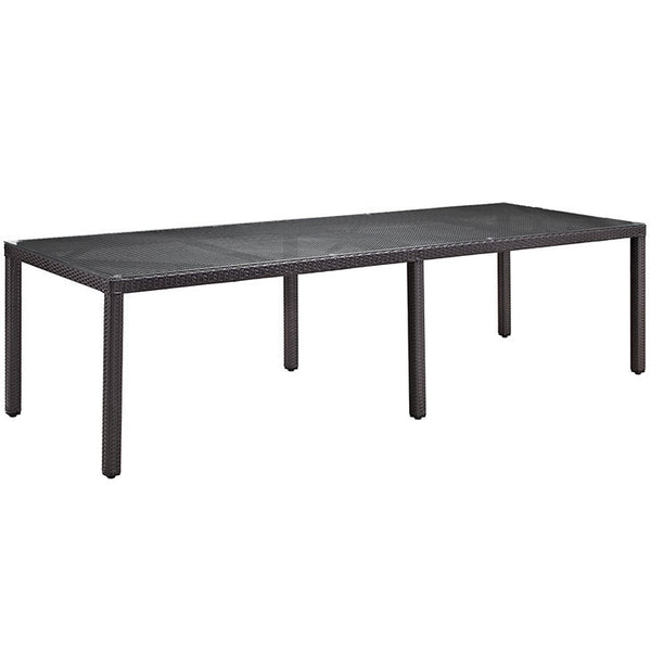 Convene 114" Outdoor Patio Dining Table in Espresso