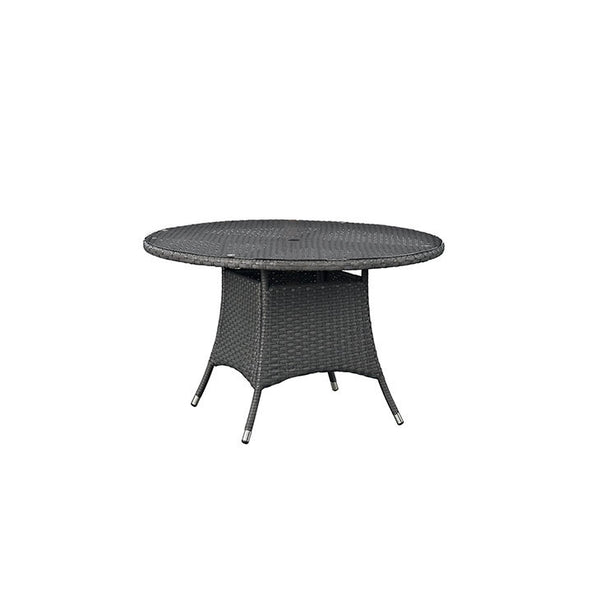 SOJOURN 47" ROUND OUTDOOR PATIO DINING TABLE IN CHOCOLATE