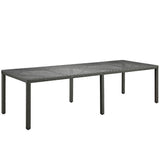 Sojourn 114" Outdoor Patio Dining Table in Chocolate