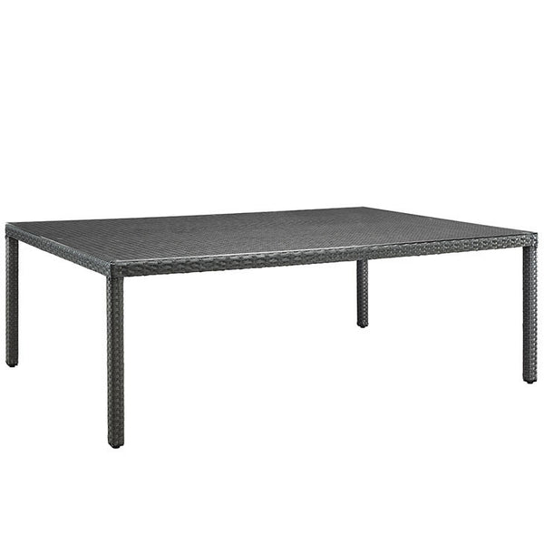 SOJOURN 90" OUTDOOR PATIO DINING TABLE IN CHOCOLATE