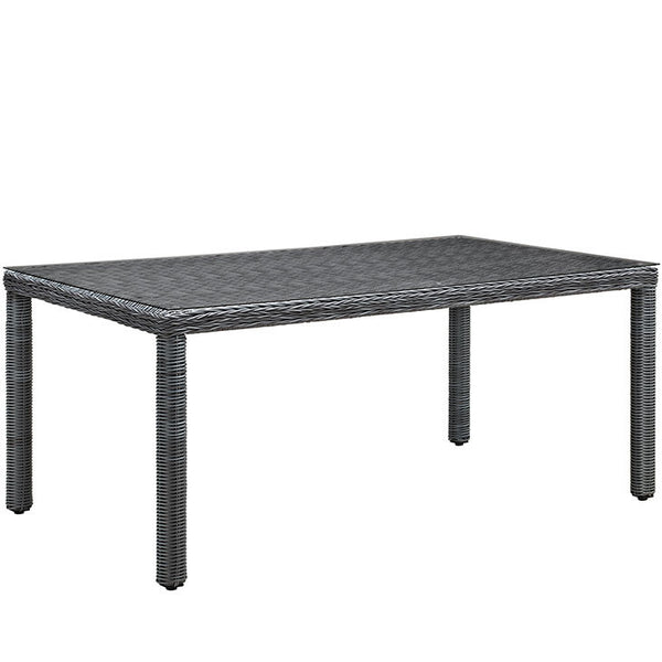 SUMMON 70" OUTDOOR PATIO DINING TABLE IN GRAY