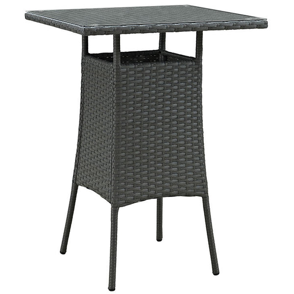 Sojourn Small Outdoor Patio Bar Table in Chocolate