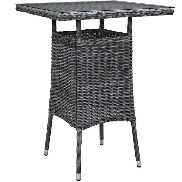 Summon Small Outdoor Patio Bar Table in Gray