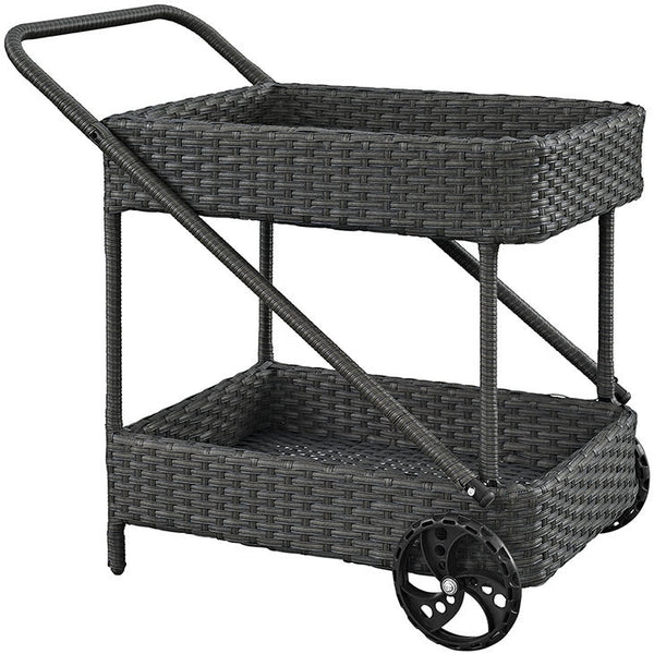 SOJOURN OUTDOOR PATIO BEVERAGE CART IN CHOCOLATE