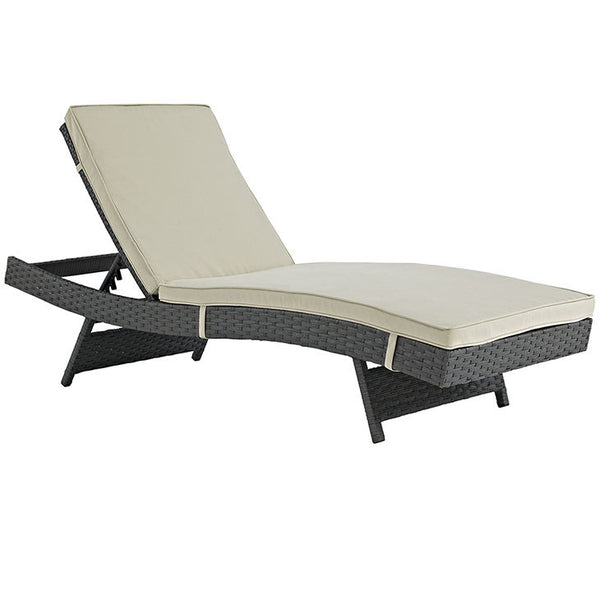 SOJOURN OUTDOOR PATIO CHAISE IN SUNBRELLA® ANTIQUE CANVAS BEIGE