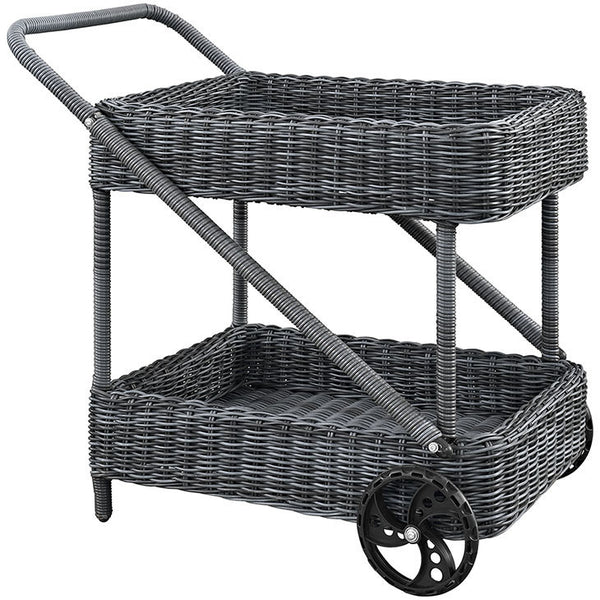 SUMMON OUTDOOR PATIO BEVERAGE CART IN GRAY