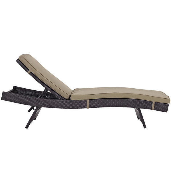 CONVENE OUTDOOR PATIO CHAISE IN ESPRESSO MOCHA