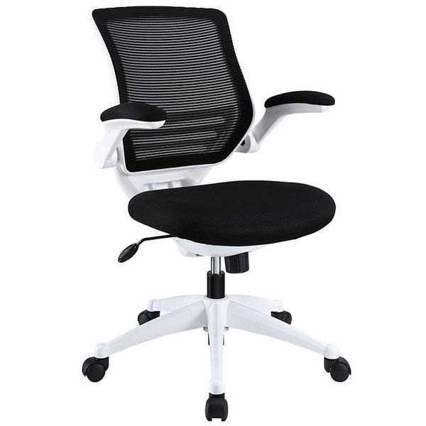 EDGE WHITE BASE OFFICE CHAIR IN BLACK