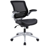 EDGE LEATHER OFFICE CHAIR IN BLACK